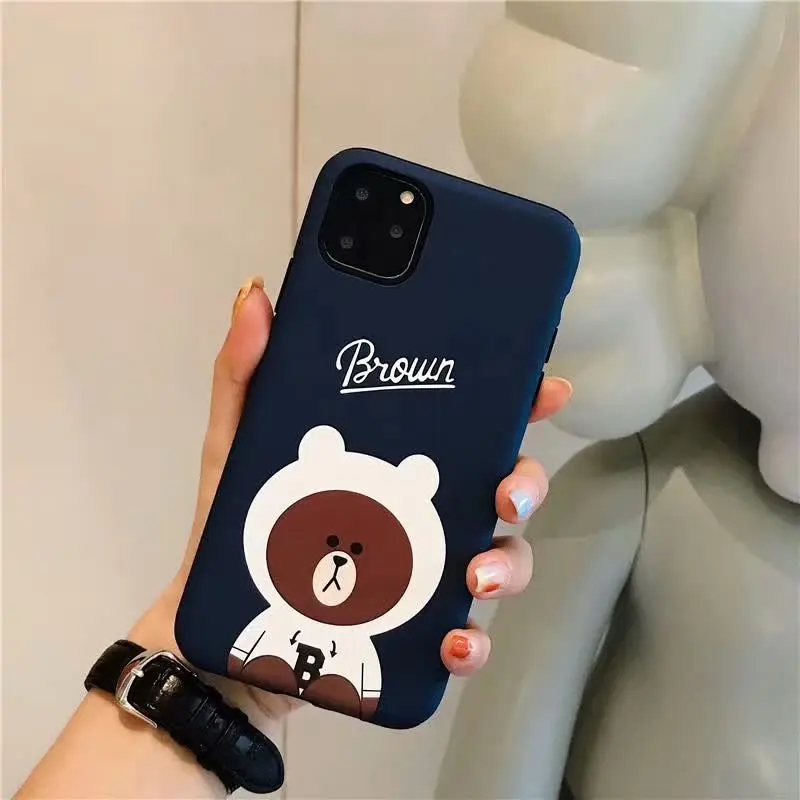 Милый чехол с мультяшным медведем, Кроликом, уткой для iphone 7, 8, 6, 6s PLUS, мягкий силиконовый чехол, задняя крышка для iphone X, XS, MAX, XR, 11 pro, max, Новинка