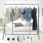 Прозрачная вешалка для одежды, прозрачная вешалка для одежды, прозрачная вешалка на молнии для одежды, Пылезащитный Водонепроницаемый органайзер для хранения одежды в ванной комнате