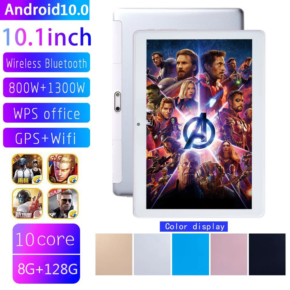 

4G LTE Tablets 10.1 Inch Android 10.0 Octa Core Tab 8GB/128GB Google Play Dual 4G SIM Cards GPS Bluetooth WiFi Tablet Pc