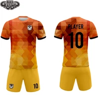 orange all over printing sublimation sports jersey creator custom made soccer jersey uniforms