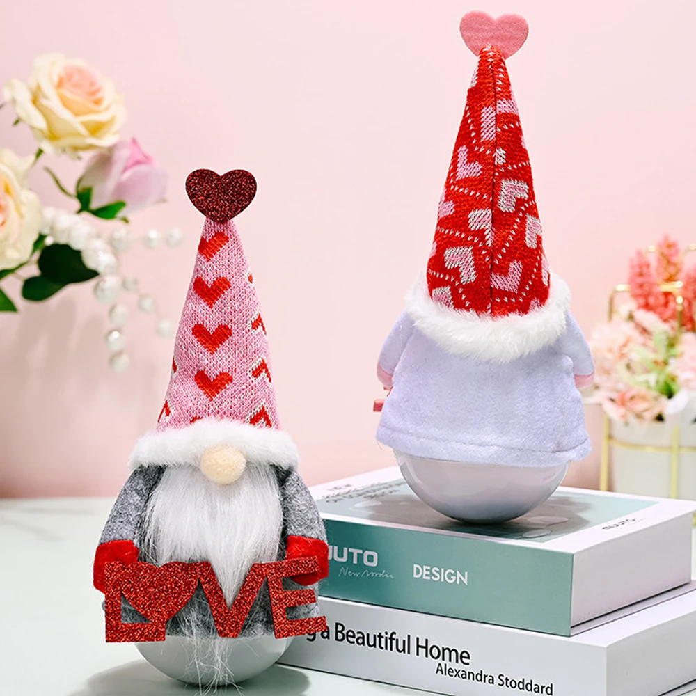 

Безликие рождественские гномы, подарок на день Святого Валентина, украшения для кукол «Мистер и миссис», романтичная влюбленная парная Эль...