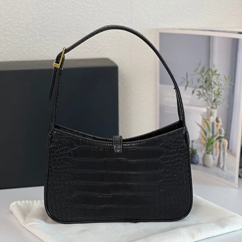 

New solid color simple leather underarm bag ladies fashion all-match handbag shoulder bag