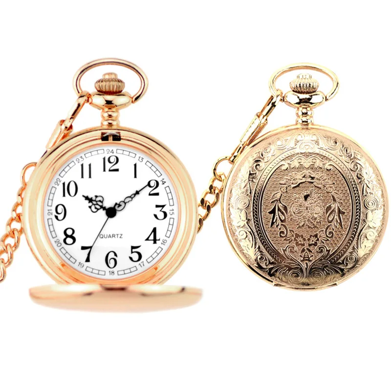 

Women Lady Girl Men Quartz Pocket Watch Chain Round Hollow Pendant Carved Vintage Gift New Trend Reloj Hombre