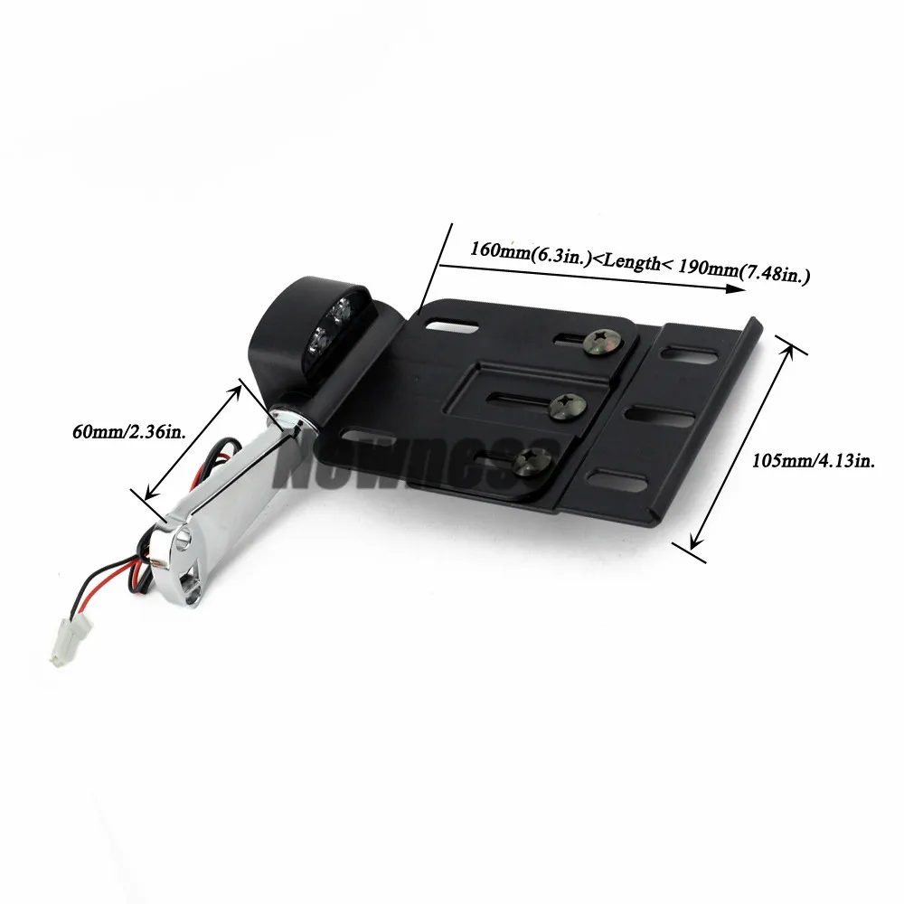 Motorcycle Side-Mount License Plate Frame Fender LED Tail Light For Harley Sportster XL 883 1200 Models