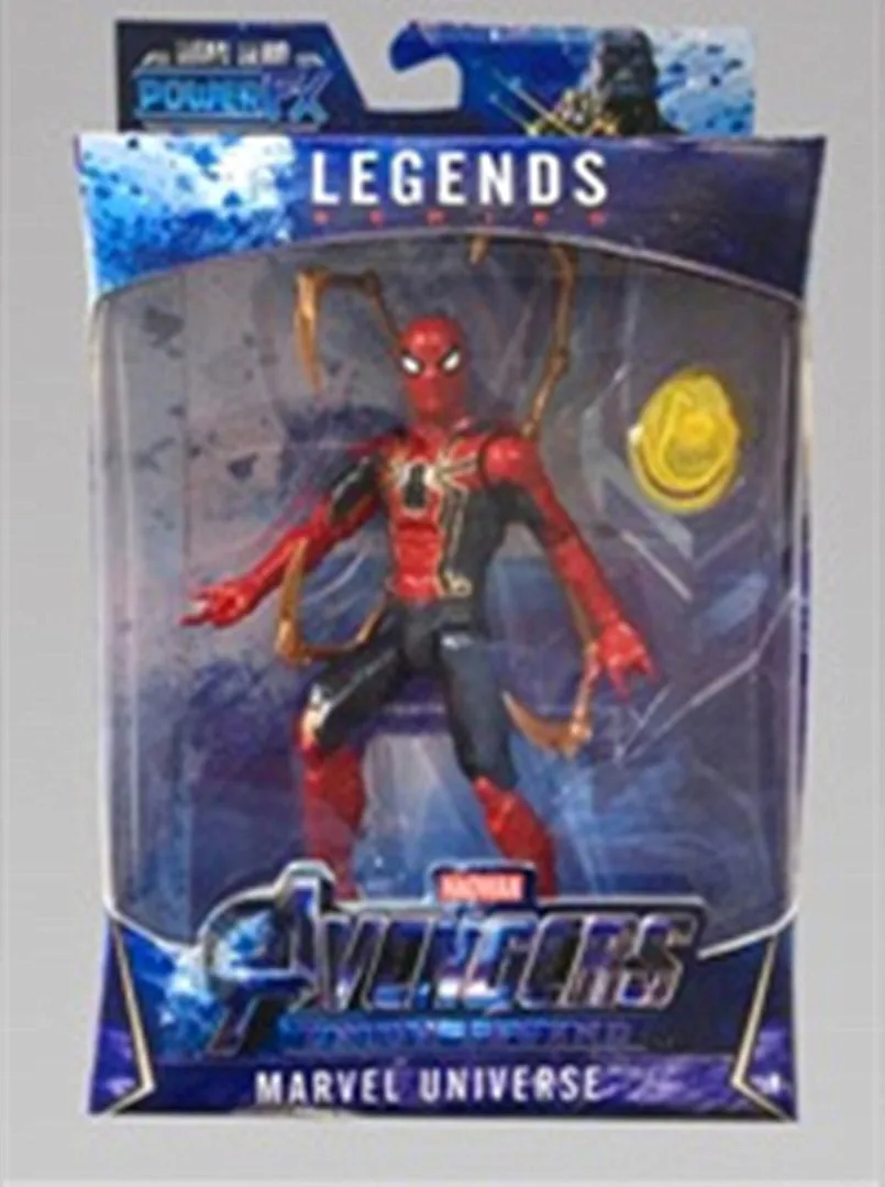 with box Фигурка Marvel, Мстители, Бесконечная война, аниме, Супер герои, Капитан Америка, Железный человек, Человек-паук, Халк, Тор, коллекция игрушек - Цвет: with box