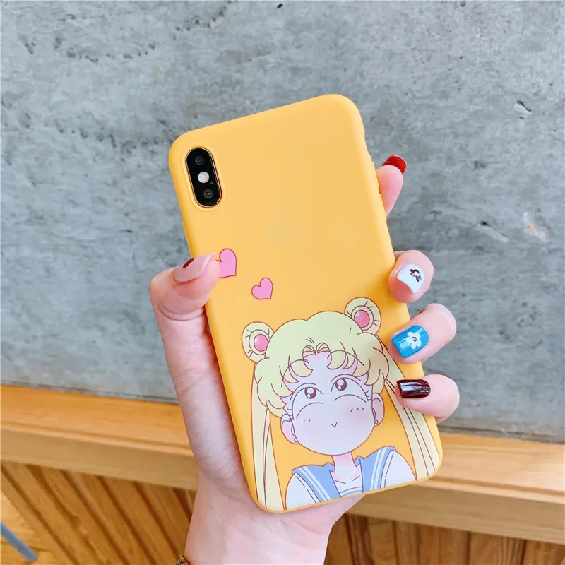 Милые Чехлы Сейлор Мун для iphone 11 Pro max, чехол для телефона iphone XS Max XR X 6S 7 8 plus, задняя крышка, мягкий силиконовый чехол с рисунком