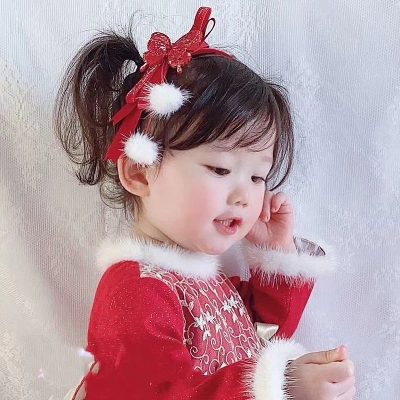 

Baby Girl Cute Bowknot Streamer Tassel Headband Hair Accessories Birthday Gift Hair Band Accessories New Year Gifts Hot