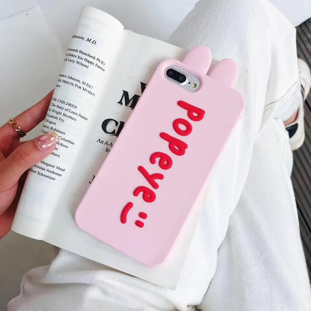 unique cute bunny silicone phone case for iphone12 11 xs max 78plus se2020 xr 6s soft cover skinny capa protection free global shipping