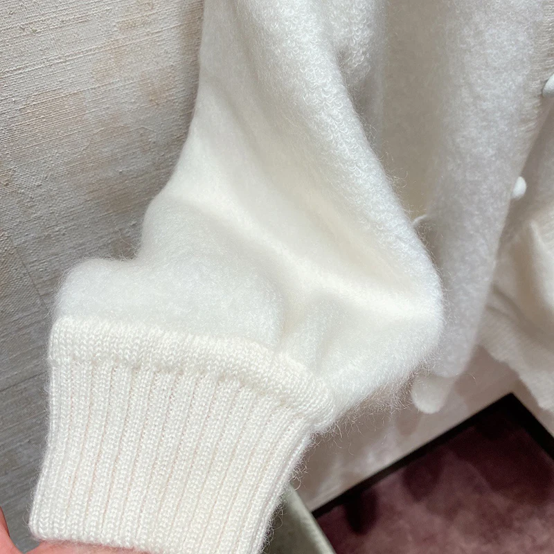 

Vintage V-neck Cardigan For Women Classic Warm Long Sleeve Sweater Cardigan Casual Loose Solid Cardigan