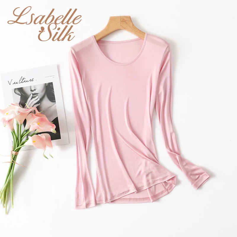 2019 Осень Зима 100% натуральный шелк плюс размер рубашка с длинным рукавом женская