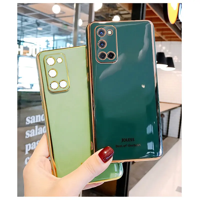 Luxury Silicone Case For Oppo A72 phone Case For oppo A52 4G A72 Cover Shockproof Fundas Stand Holder Cases oppo A52 A72 A92