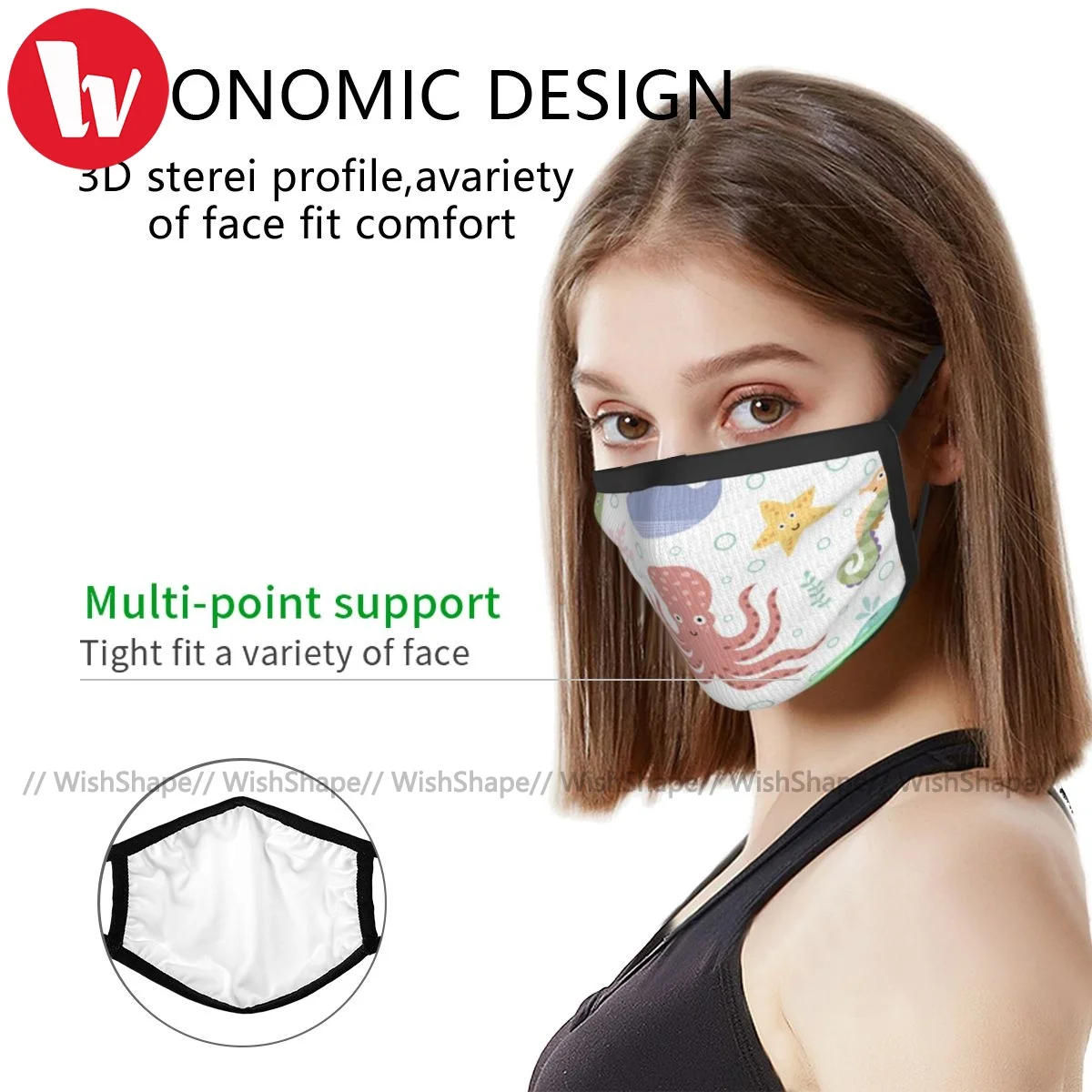 

Aquatic Mouth Face Mask Cloth Fancy Dust Protection Fast Shipping Adults Facial Mask