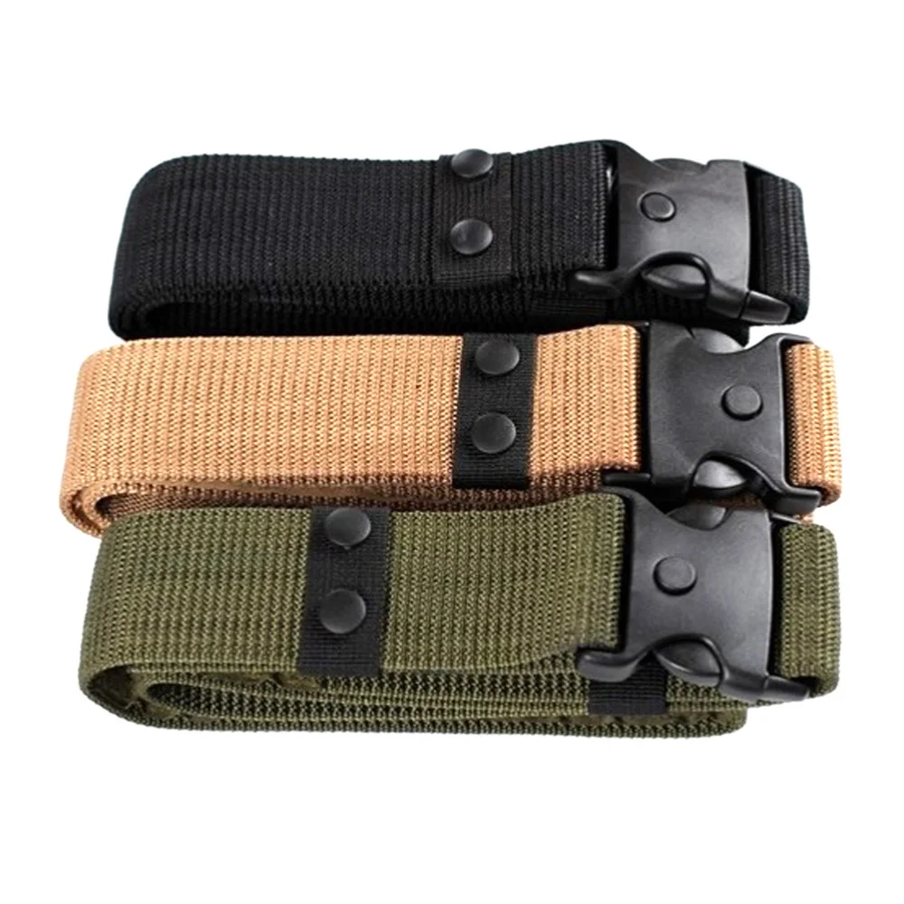 

Multi-functional Outdoor Survival Nylon Belt Waist Strap Quick Release Buckle Belt (Black)