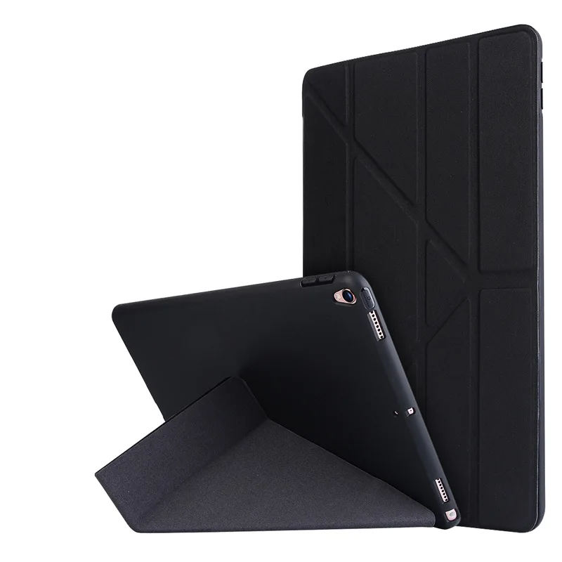 

For iPad 9.7 Air Air2 Universal Honeycomb Thermal Deformation Multi-folding Bracket Silicone Flat Case Flip Leather Case