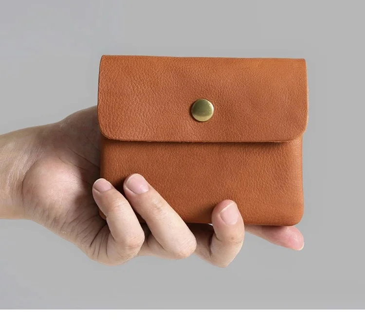 

Handmade Men's Wallet Short Leather Small Wallet