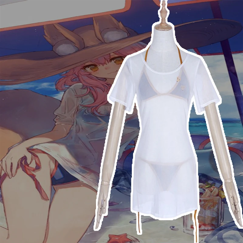

Game Fate Grand Order Cosplay Costume Tamamo No Mae Cosplay Sexy Swimsuit Costumes Halloween Carnival Party Women Cosplay FGO