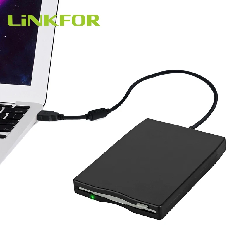LiNKFOR Внешний USB 3 5 &quot1 44 МБ дисковод гибких дисков ПК ноутбук Diskette портативный