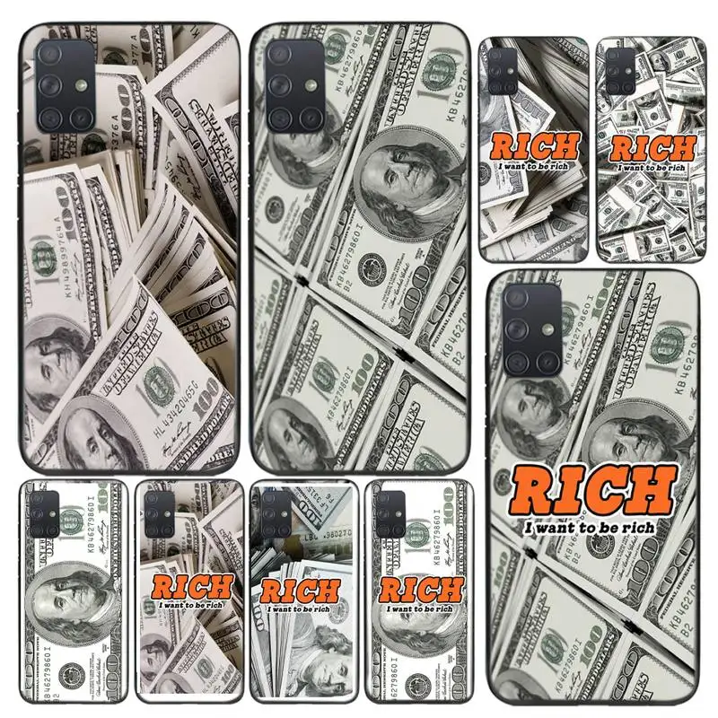 

Funny Money U.S Dollar Rich Soft Cover Phone Case For Samsung A51 71 31 40 30s 21s Galaxy S9 10 20 Plus Note9 10pro 20 20ultra