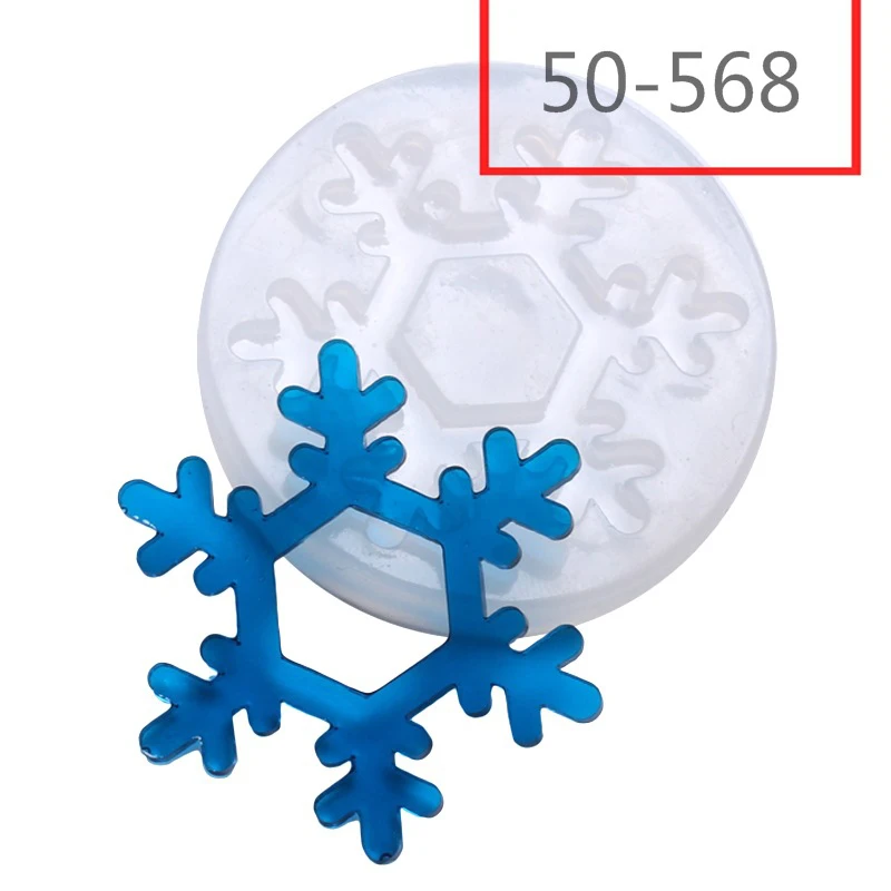 4 вида рождественских белых снежинок силиконовая форма конфеты снежинки
