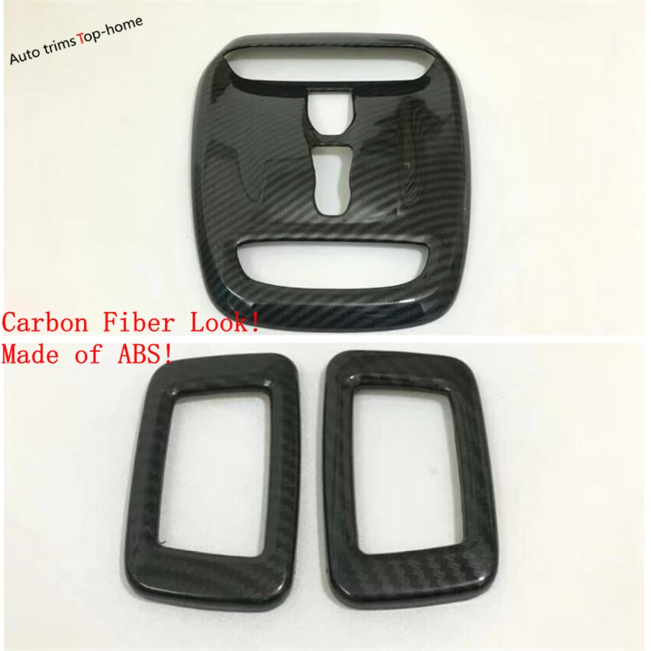 

Yimaautotrims Front + Rear Seat Roof Reading Lights Lamp Cover Trim For VOLVO XC40 2018 2019 2020 2021 ABS Interior Mouldings