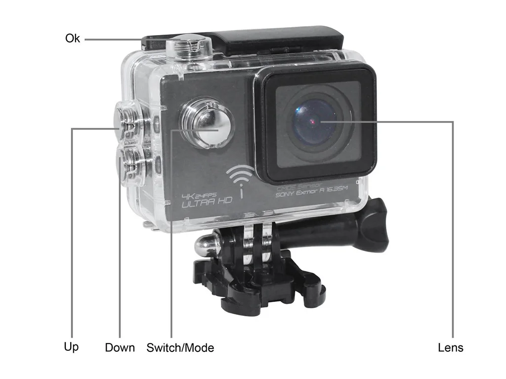 OnReal X2KS+ Hi3559V100 чип+ sony IMX377+ 7G+ WI-FI 1050mAh 6-axis Противоударная 12MP настоящий 4K Экшн-камера