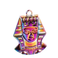 10pcs rainbow color egyptian pharaoh pendant dangle charms