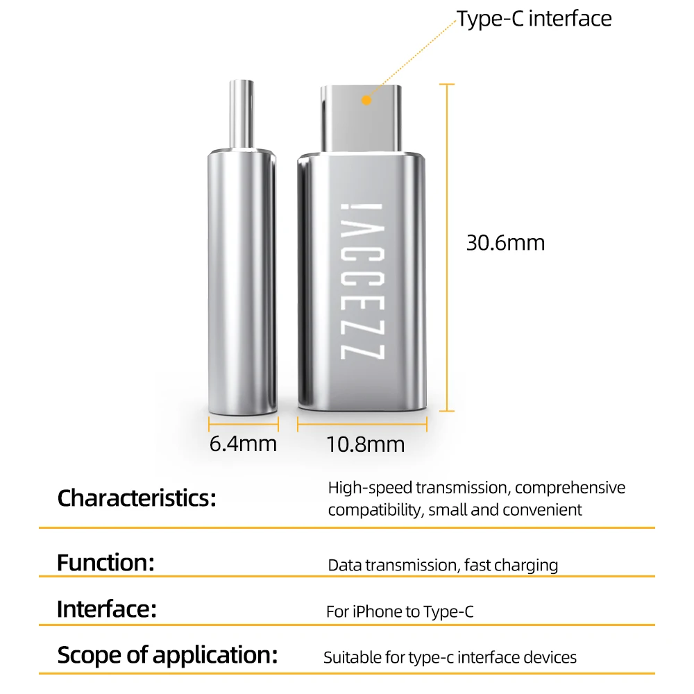 ! ACCEZZ OTG адаптер USB Type C для освещения iPhone кабель женский зарядки данных huawei P30 samsung S9