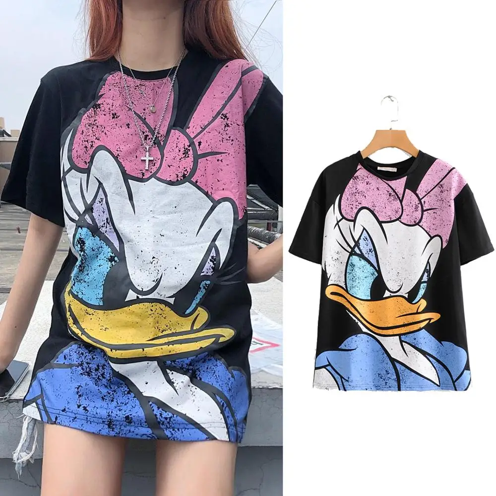 QQ0013 Tee Пуловер Одежда в уличном стиле с принтом из мультфильмов осеннее пальто с капюшоном Футболка женская одежда толстовка Король Лев джемпер толстовки - Цвет: QQ0013 Tee