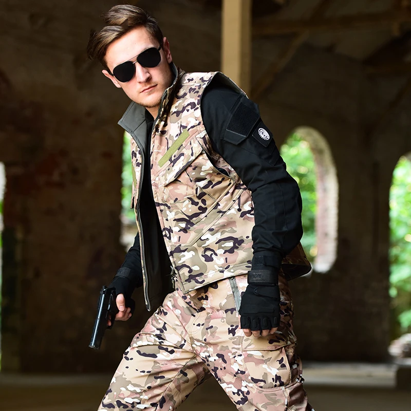 Мужская Флисовая тактическая жилетка гибкий термальный жилет рыбий туризм для