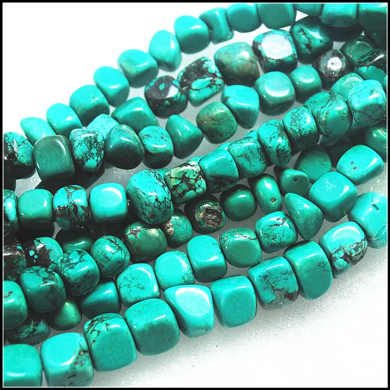 

34pcs natural blue turquoisee stone chips new arrival for women bracelets making 10mm new arrivals hot selling natural stone