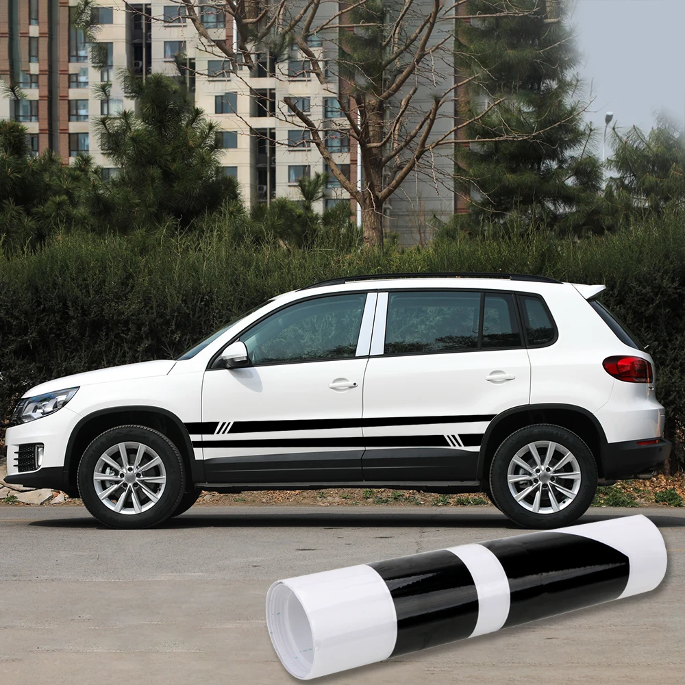 Автомобильная виниловая пленка 2 шт./лот автомобильное украшение обе части