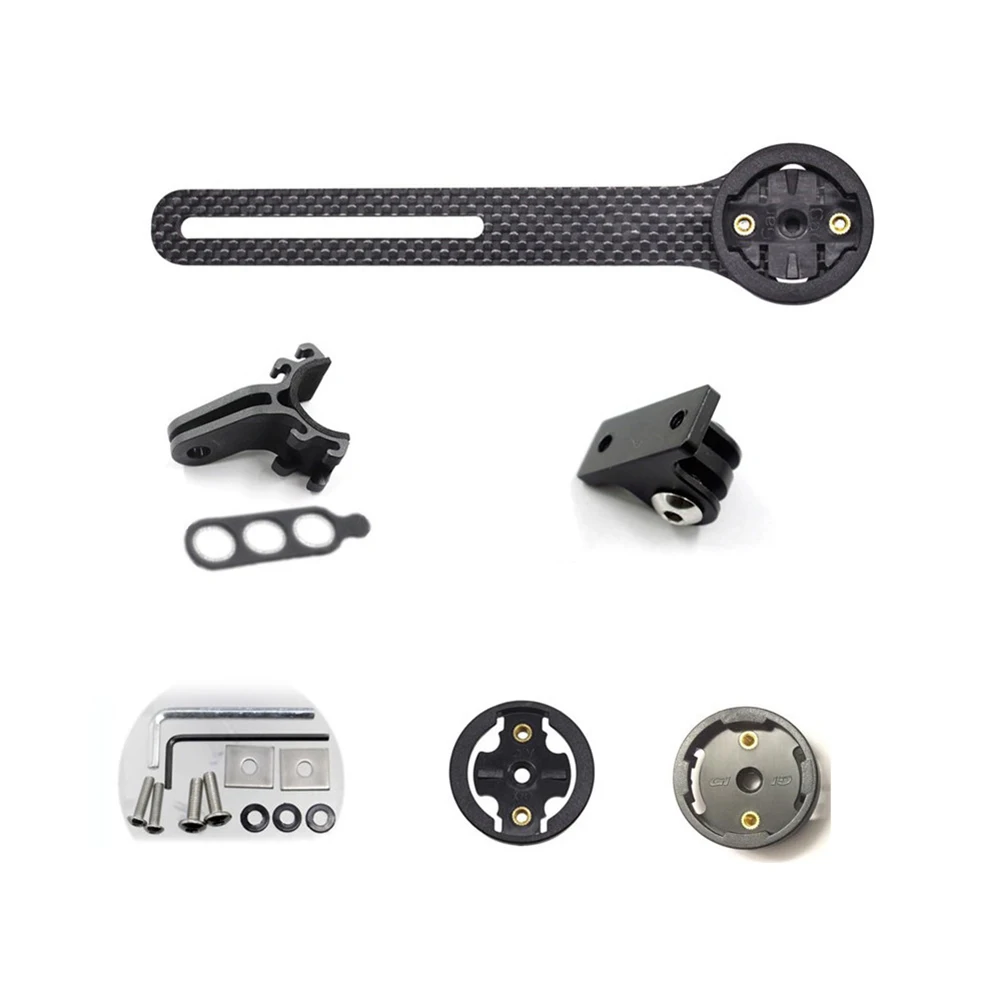 

Lightweight Carbon Fiber Bike Stem Extension Computer Mount Holder For GARMIN Bryton Mount 160*34mm