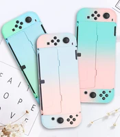macaron blue pink gradient shell storage protective carrying case for nintendo switch oled