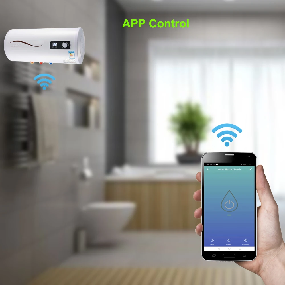 Переключатель для водонагревателя Tuya Smart Life с поддержкой Wi-Fi 3500 Вт | Безопасность