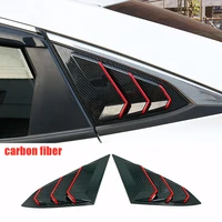 2016 to 2019 for honda civic 10th gen 4dr sedan rear window triangle shutter trim cover abs carbon fibre car styling accessories