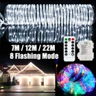 СВЕТОДИОДНЫЕ веревки полосы светильник s удаленный Управление Батарея работает 1222M наружные рождественские гирлянды светильник для сада вечерние Свадебный декор