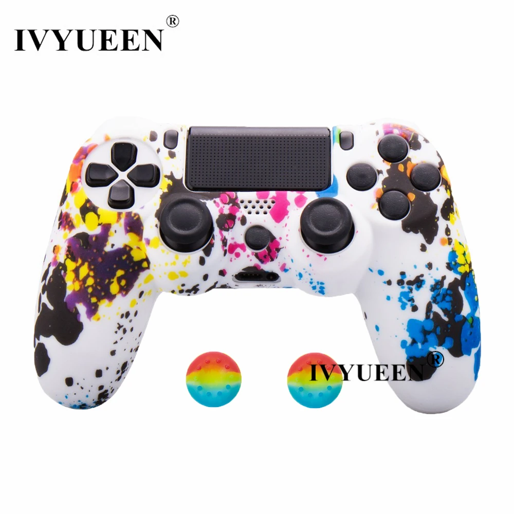 IVYUEEN для sony playstation 4 PS4 Pro тонкий контроллер силиконовый чехол защитная кожа с аналоговой рукояткой для PS4 DS4 геймпад