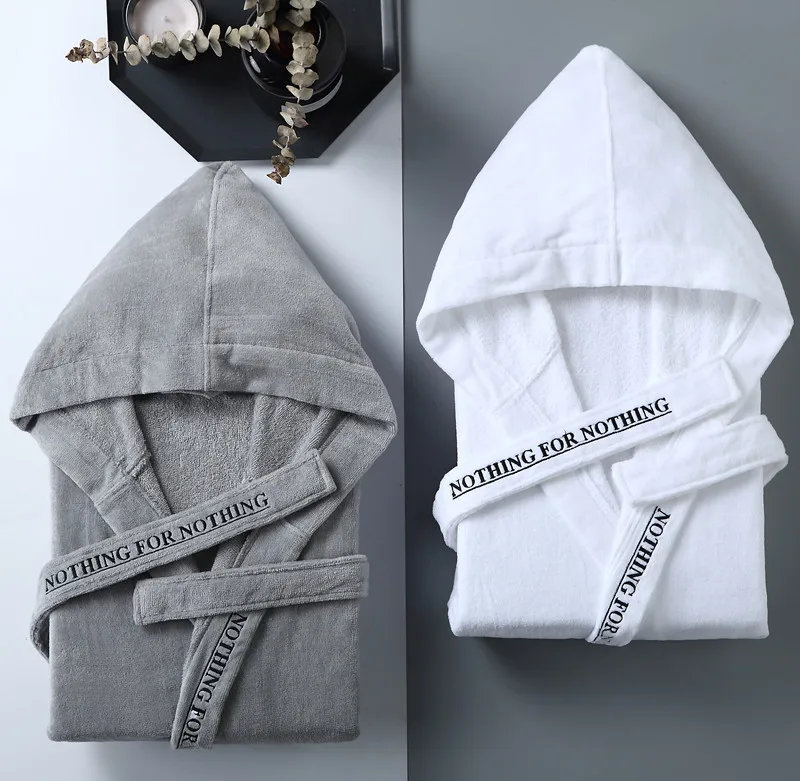 Пятизвездочный отель зимние теплые халаты для мужчин и женщин 100% из дышащего