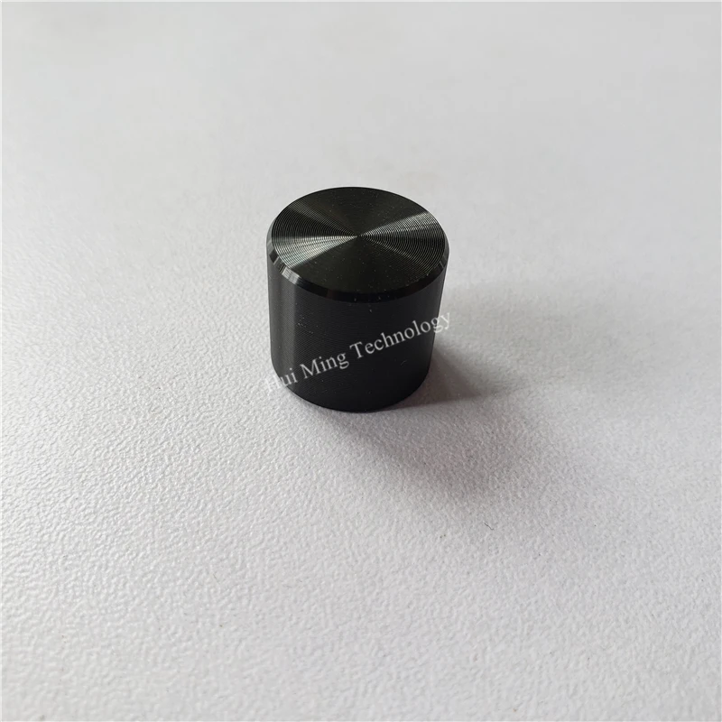 Ручка потенциометра с алюминиевой пластиковой крышкой 15 шт. гладкая черная