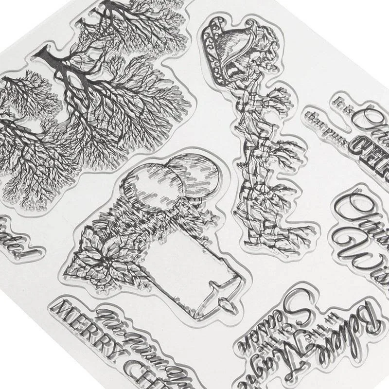 Дерево и музыка скрапбукинга календарь резиновый лист со штампами цепляются