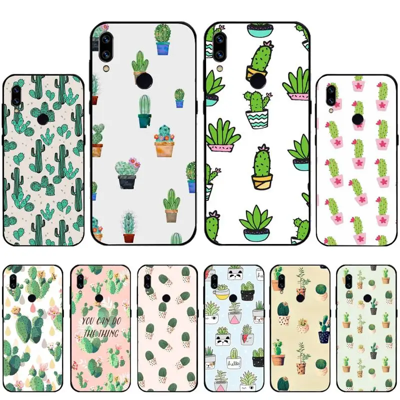 

Cartoon cactus cute Phone Case For Xiaomi Redmi 7 9t 9se k20 mi8 max3 lite 9 note 8 9s 10 pro