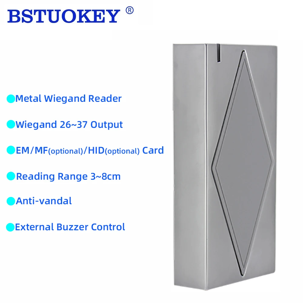 Дверной бесконтактный считыватель ID IC Key Kit Водонепроницаемый Wiegand 26-37 125 кГц 13 56
