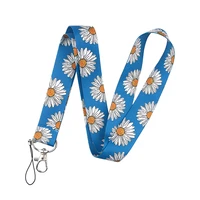 ya10 daisy flower mobile phone belt keychain cheetah badge camera usb keychain lanyard neck strap