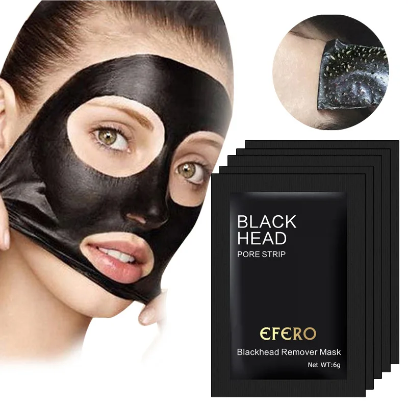 Efero Bamboo Charcoal Blackhead Mask Remover Deep Cleaning Pore Cleansing Peeling Skin Care Makeup TSLM1 |