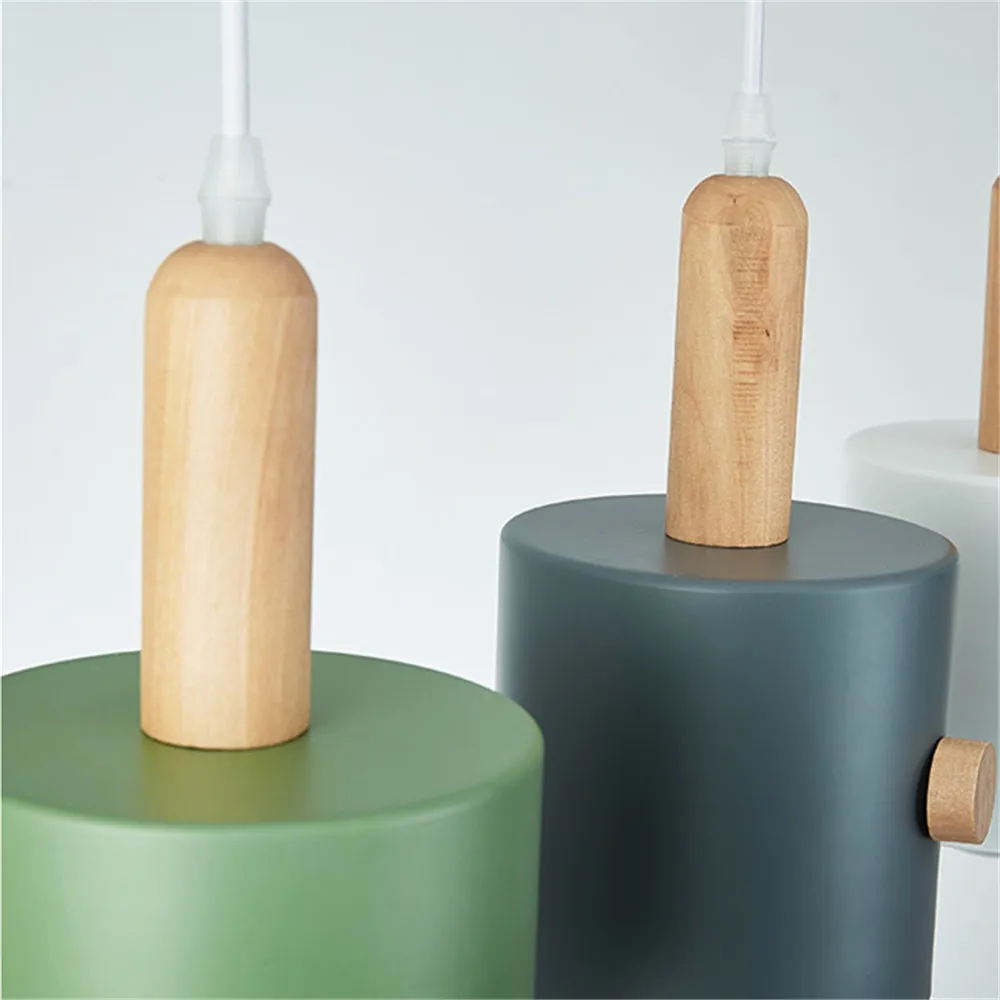 

Vintage E27 LED Pendant Light Retro Style Wood Lamp Modern Restaurant Coffee Shop Dining Room Droplight Hanging Light Fixture