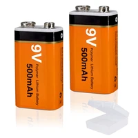 9v 500mah 6f22 li ion battery lithium polymer rechargeable batteries 9v battery for multimeter microphone toy remote control ktv