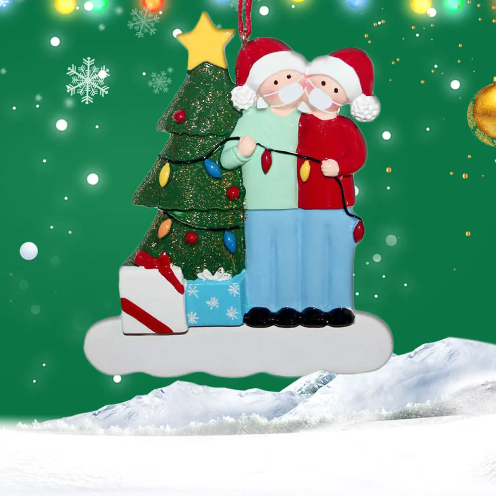 2020 Рождественское украшение индивидуальное подвесное пластиковая подвеска с