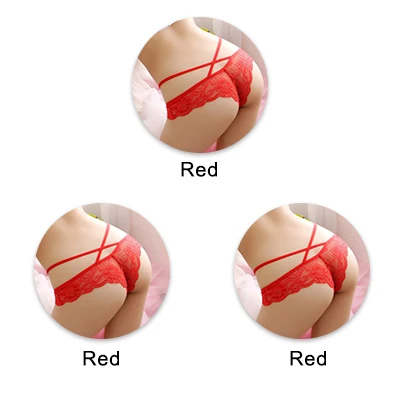 redredred UG, сексуальные женские трусики, кружевные, низкая посадка, одноцветные, сексуальные трусы, женское нижнее белье, штаны, Дамское кружевное белье, женские стринги - Цвет: redredred