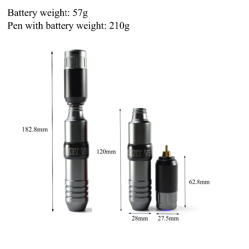 Rocket Pack Новые перезаряжаемые беспроводной Rocket татуировки батарея мощность RCA разъем для татуировки ручка питания TPS22 - Цвет: Rocket Pack