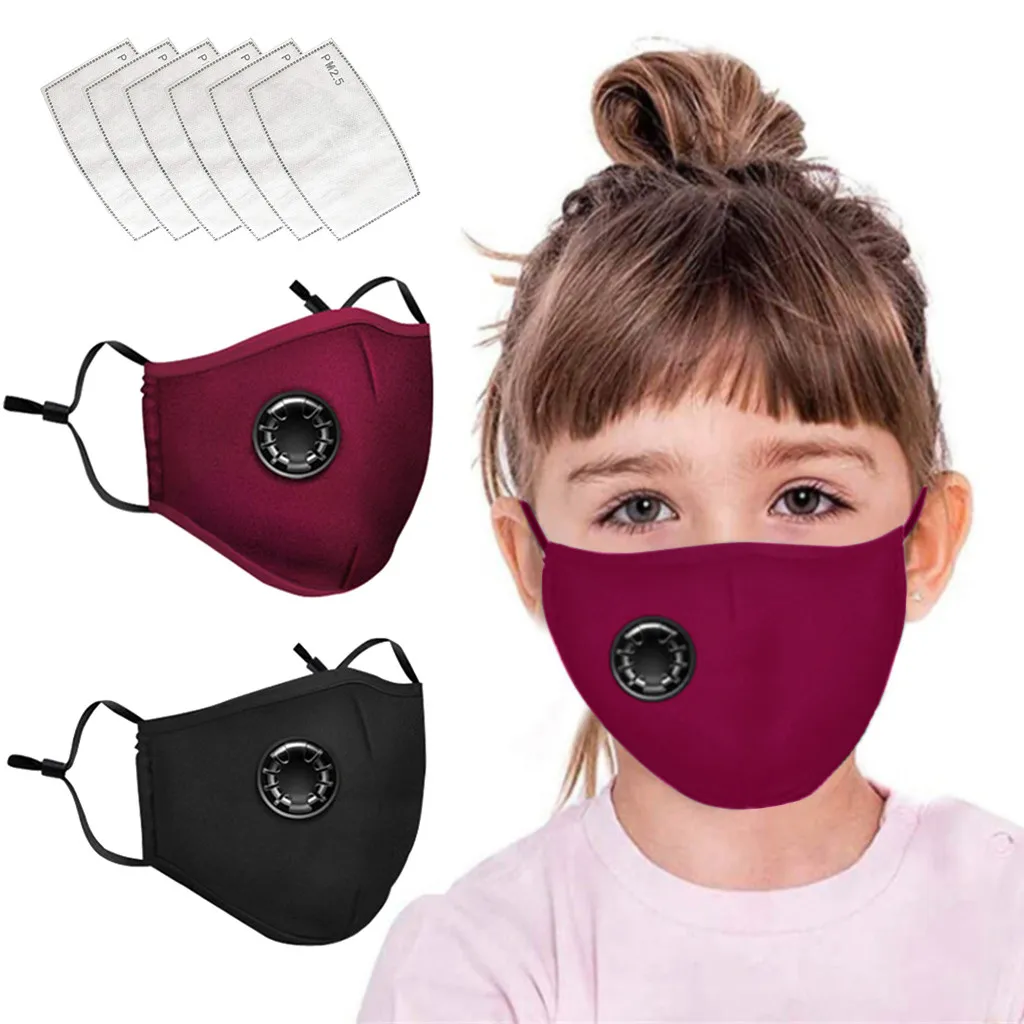 

Reusable Dust Face Masks For Kids Boys Girls Protective Masks Breathable Dust-proof Filters Replaceable mascarilla masque maska